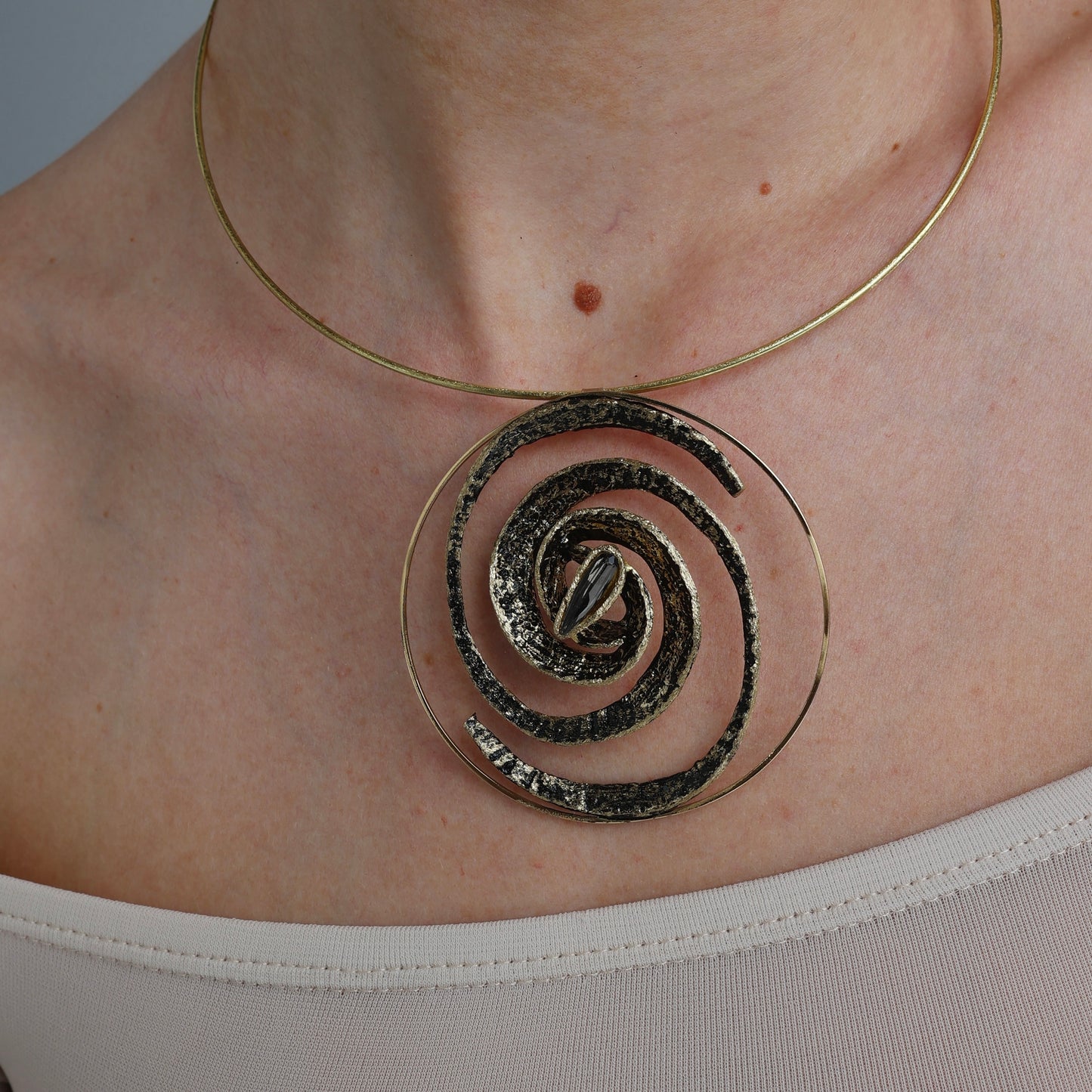 Kalliope. Women's Ancient Greek Jewelry. Galactica Bronze Necklace .