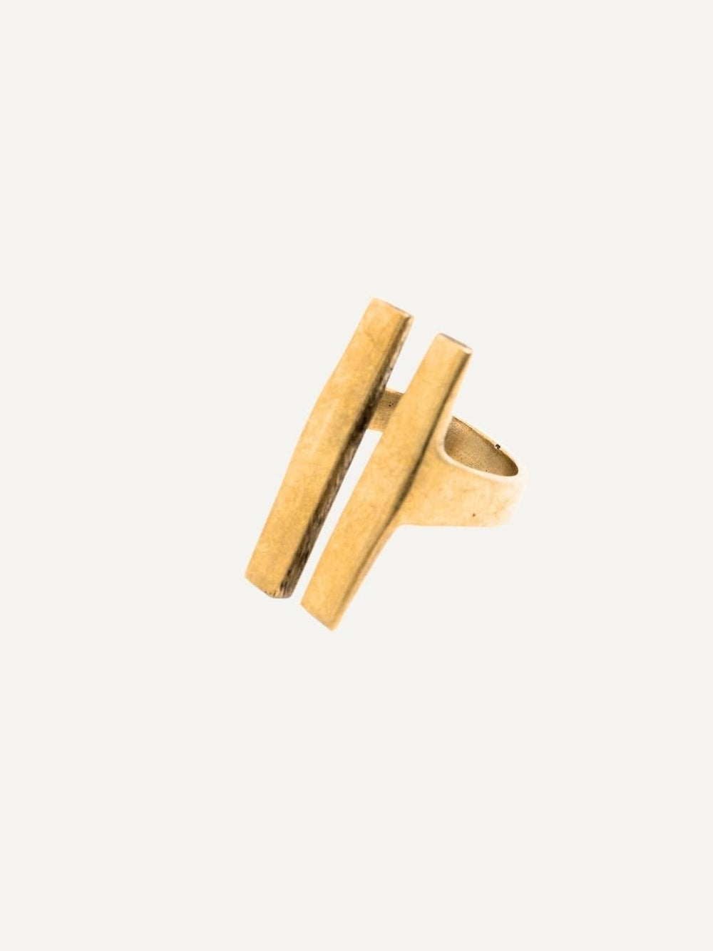 Best Selling Kenyan Brand, Gold Plated Moja Ring By Lamu Jewelry.