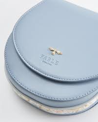 Fable England. Matilda Iris Blue Saddle Bag.