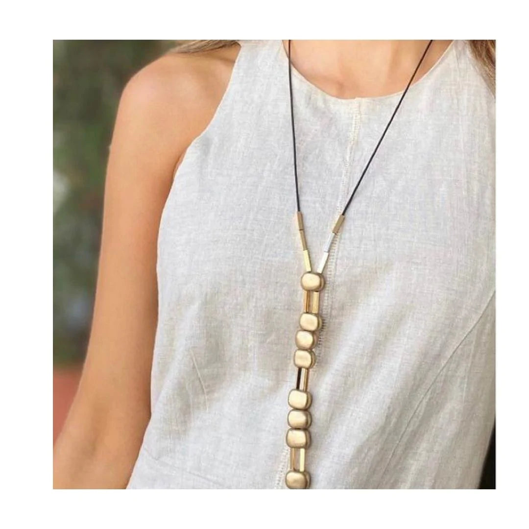 MARILIA CAPISANI - Mini Cubes Long Necklace - Gold