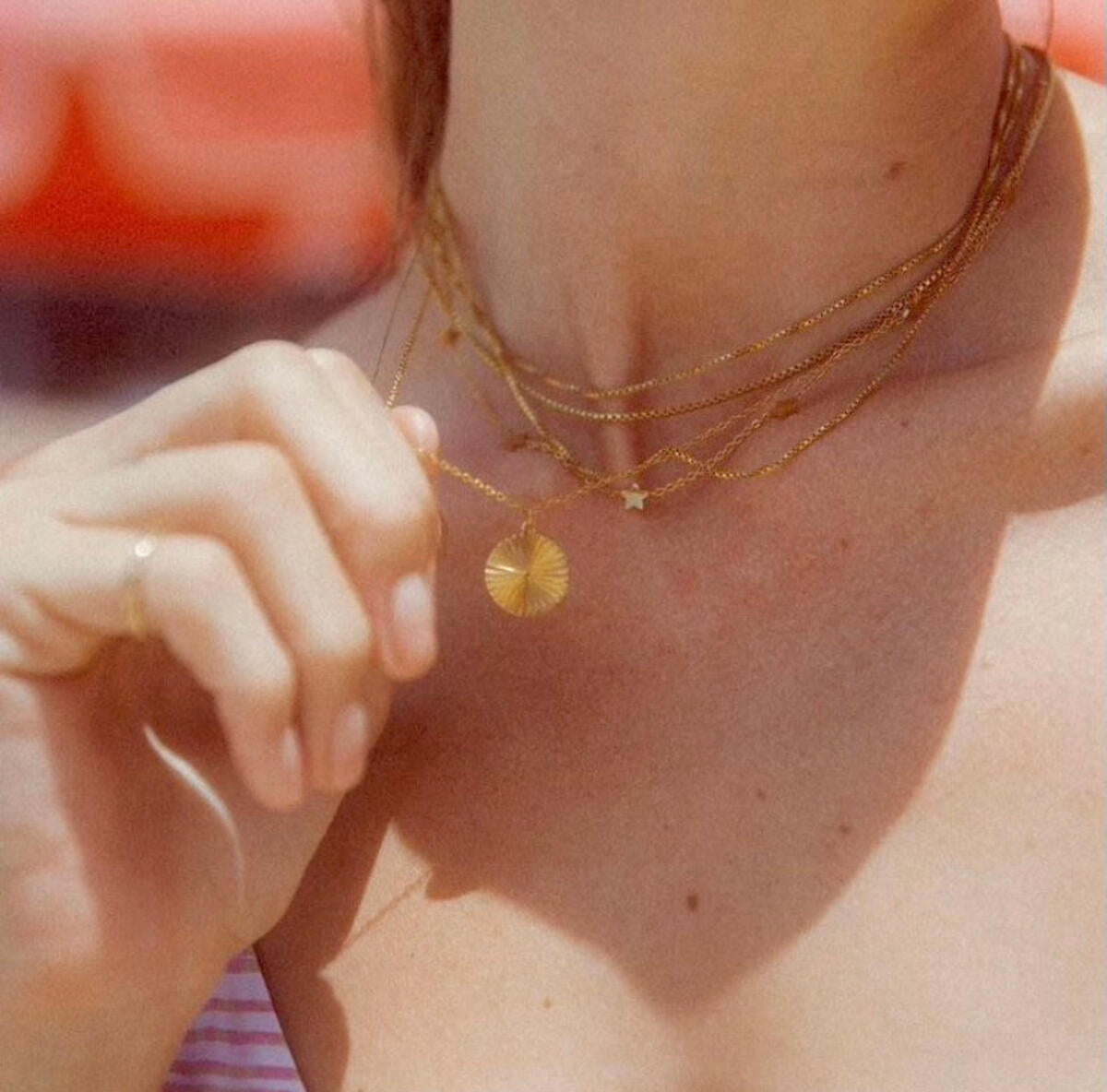 Chasing Sunset 18K Gold Plated, Waterproof Necklace. By ALCO Jewelry.