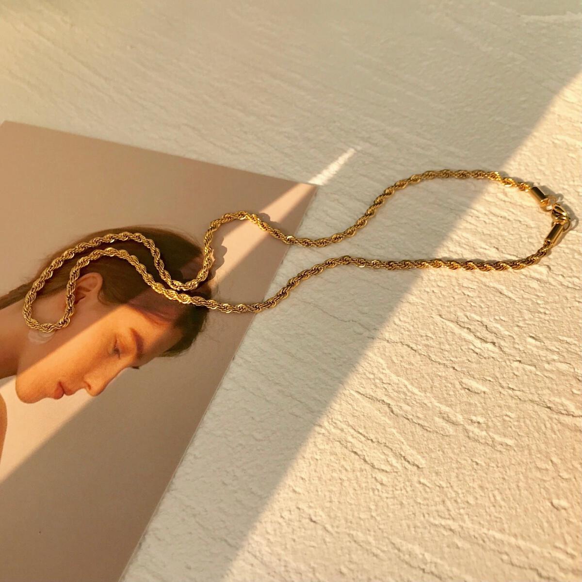 18K Gold Plated Disco Cowgirl Necklace. ALCO Jewelry.