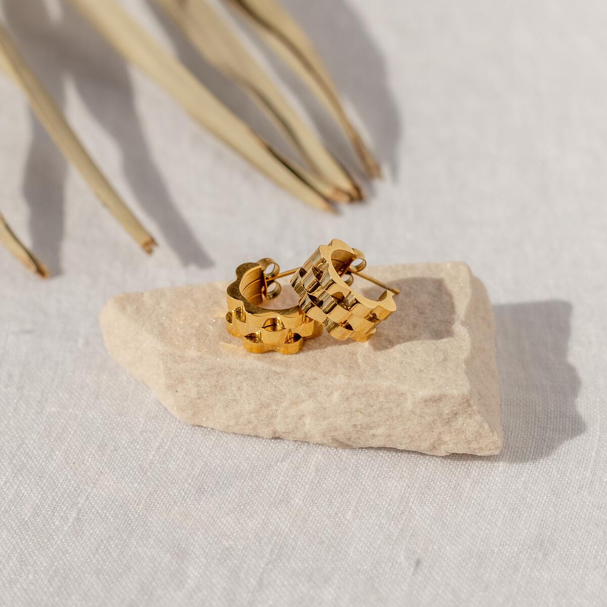 As She Pleases, Gold Hoop Earrings, Waterproof Jewelry By ALCO.