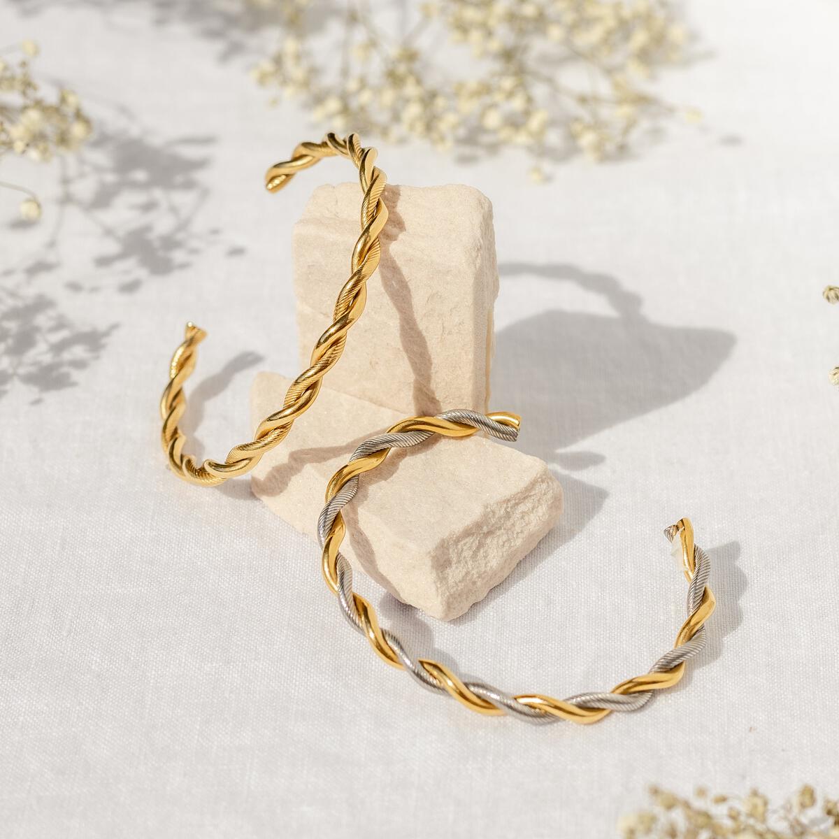 All Love Cuff, 18K Gold Plated Bracelet. By ALCO Jewelry.