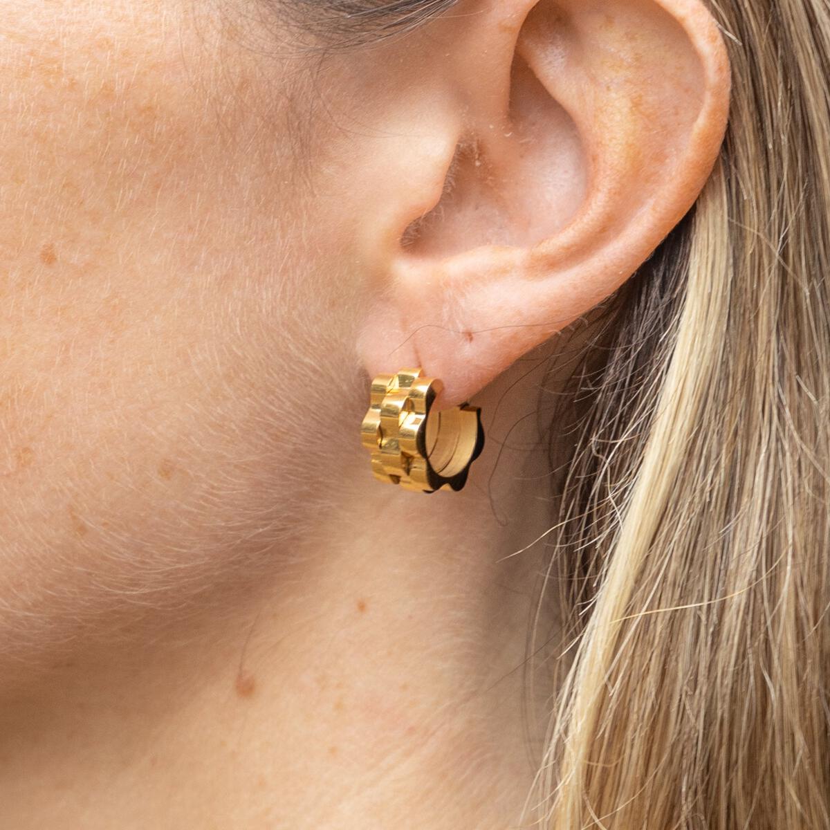 As She Pleases, Gold Hoop Earrings, Waterproof Jewelry By ALCO.