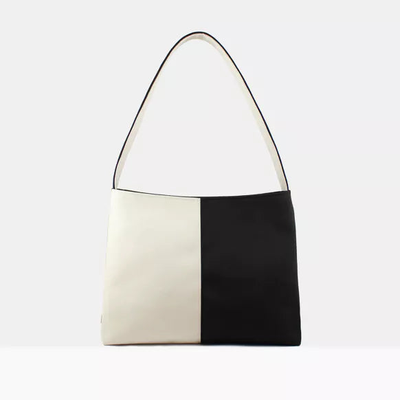 Reliee Bags. Bianca Vegan Leather Black & White Handbag.
