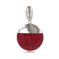 Mother of Pearl Red Necklace Pendant. Silver. Best Selling French Brand, Aden Bijoux.