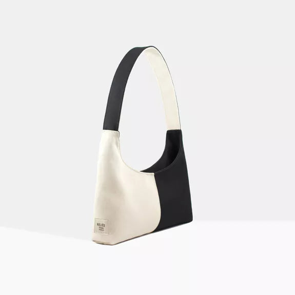 Reliee Bags. Bea Vegan Leather Black & White Handbag