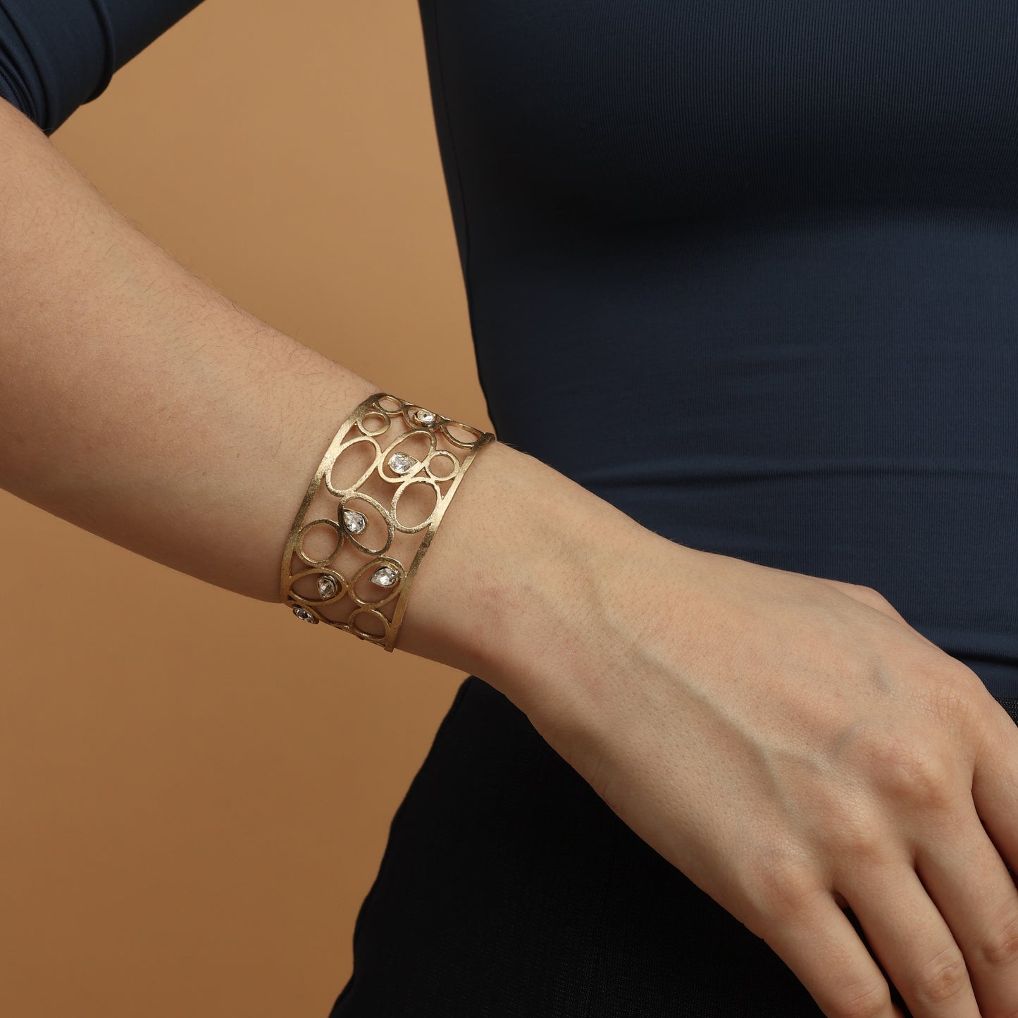 Kalliope. Women's Ancient Greek Jewelry. Scales Bronze Bracelet.