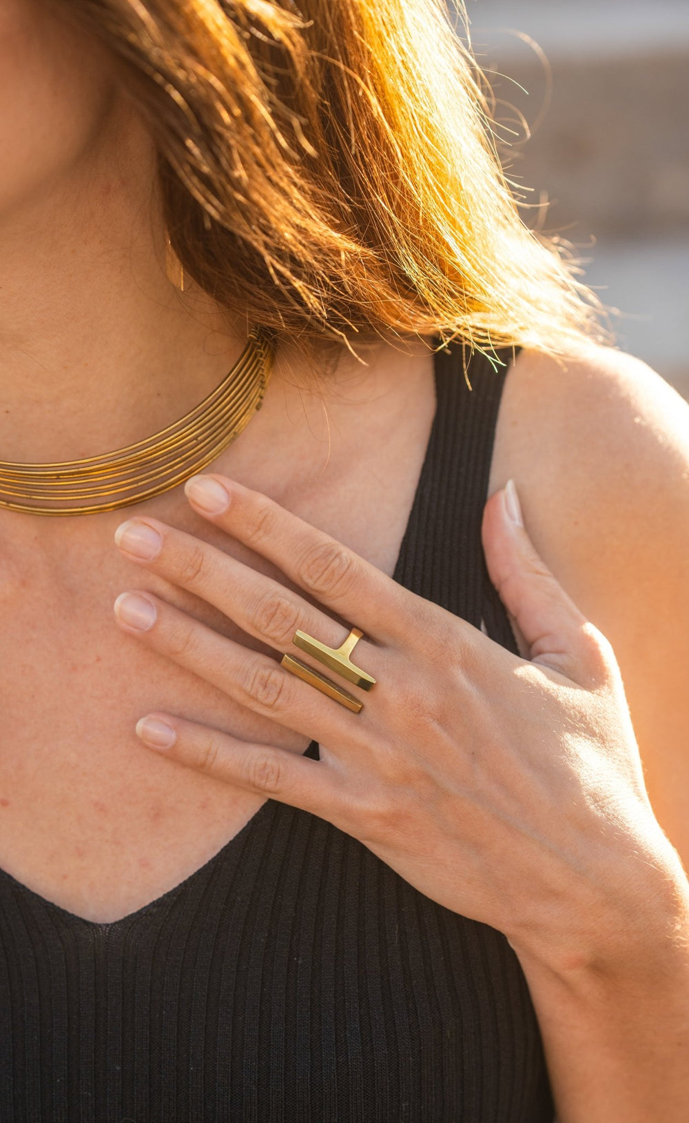 Best Selling Kenyan Brand, Gold Plated Moja Ring By Lamu Jewelry.