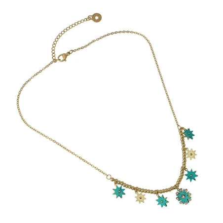 Anartxy Jewelry. Star and Colored Crystal Bead Necklace