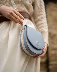 Fable England. Matilda Iris Blue Saddle Bag.
