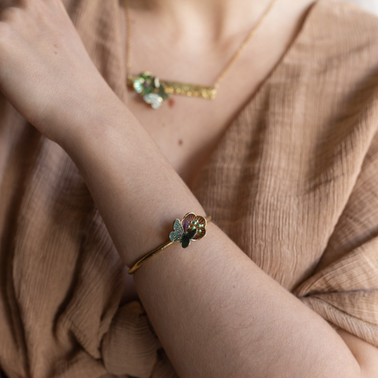 Kalliope. Women's Ancient Greek Jewelry. Flower Bracelet.