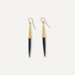 Best Selling Kenyan Brand, Gold Plated Black Deva Earrings By Lamu Jewelry.