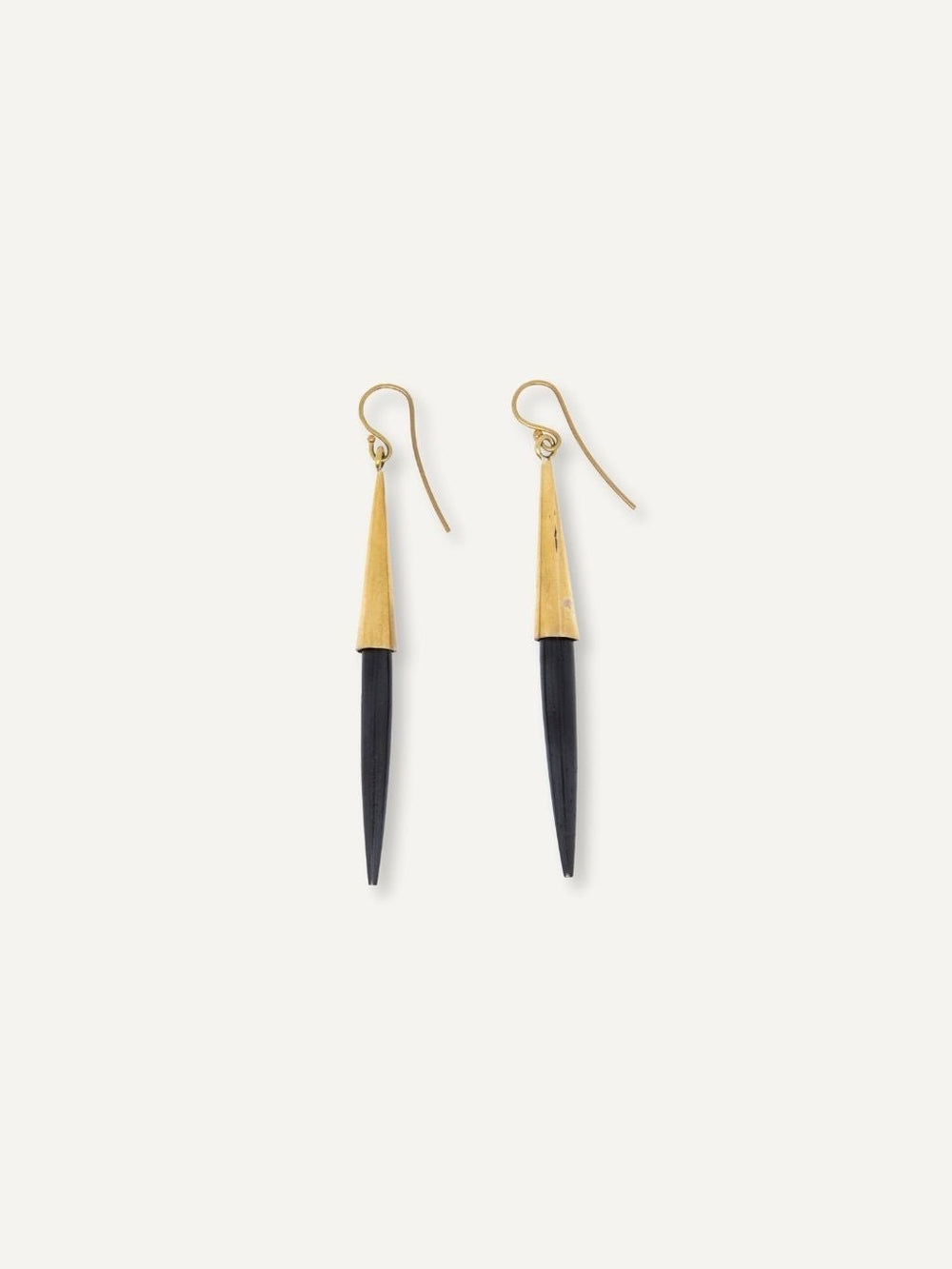 Best Selling Kenyan Brand, Gold Plated Black Deva Earrings By Lamu Jewelry.