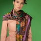 Nuvula. Golden garden delights silk scarf