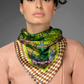 Nuvula. Garden Green Charmeuse Silk Scarves.